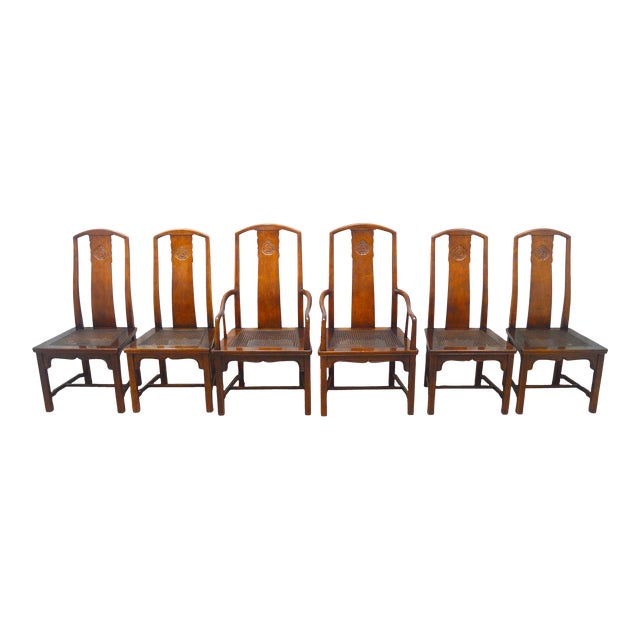 Henredon Pan Asian Dining Chairs Set of 6 Chairish
