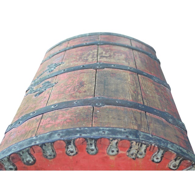 Red Antique Painted Chest, 1704 For Sale - Image 8 of 18