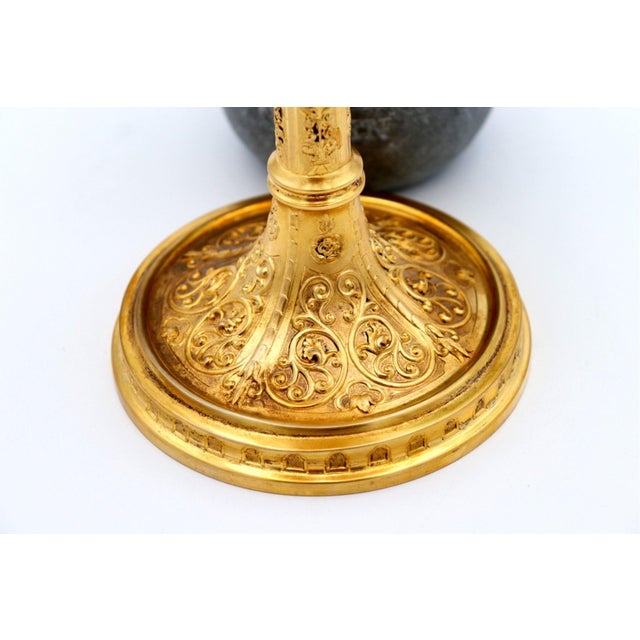 Chalice with Gilded Silver Paten with Reliefs For Sale - Image 4 of 8
