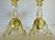 Art Deco Pair of Depression Era Heisey Empress Sahara Yellow Glass Dolphin-Toe Candlesticks For Sale - Image 3 of 11