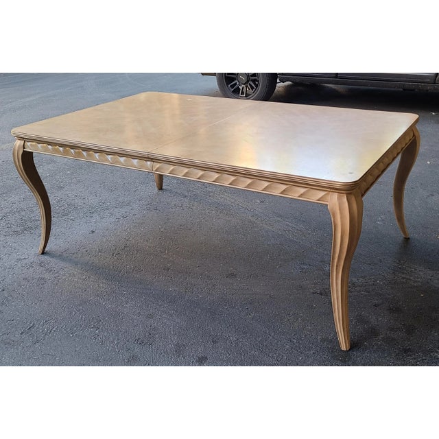 Tan Estate Vintage Bernhardt Dining Table For Sale - Image 8 of 13