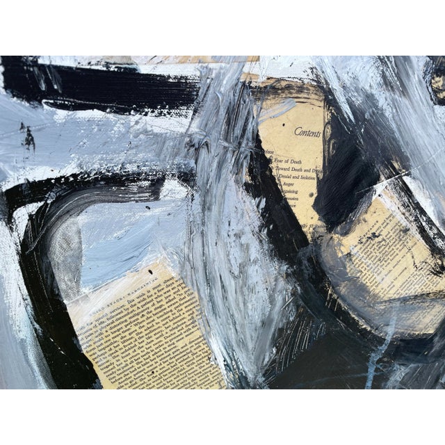 "On Death & Dying" Contemporary Original Abstract Mixed-Media Painting, Framed For Sale In Seattle - Image 6 of 11