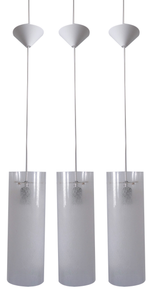 Mid-Century Modern Pendant Lamps attributed to Rupert Nikoll, Austria, 1970s, Set of 3