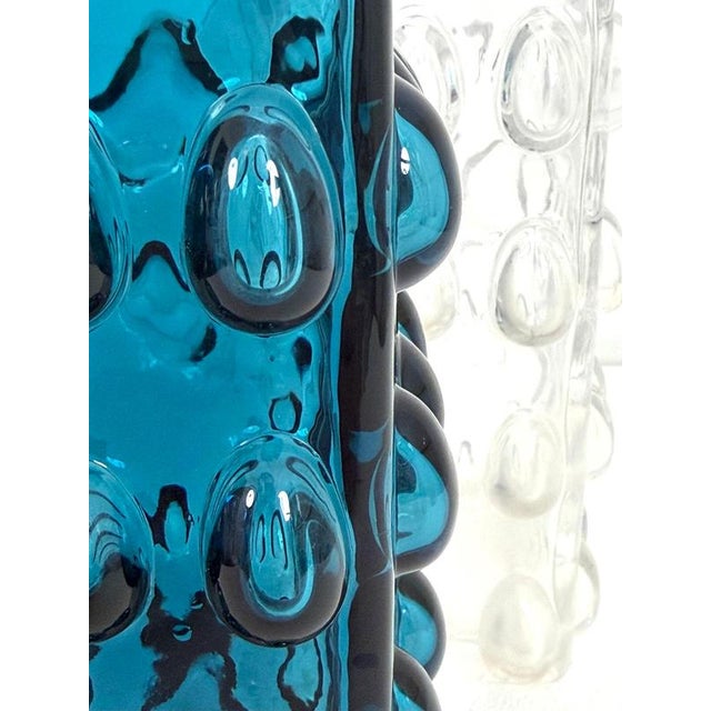 Teal Bubble Vases by Wilhelm Braun Feldweg for Hirschberg, Germany, 1960s, Set of 2 For Sale - Image 8 of 12