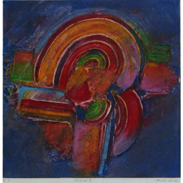 Aerial V Abstract Monotype With Chine Colle and Embossing by Janet Jones For Sale - Image 4 of 5