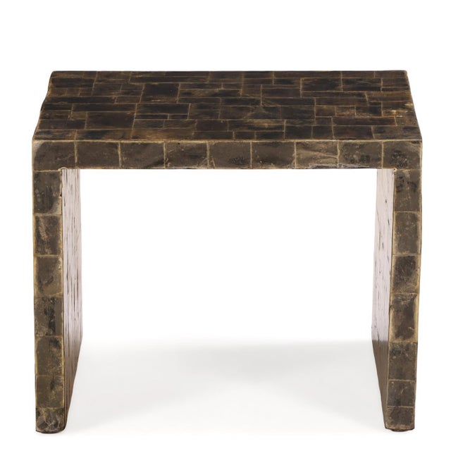 Contemporary A Mica End Table or Small Coffee Table, in the Manner of Jean-Michel Frank For Sale - Image 3 of 6