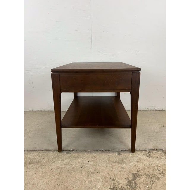 Mid Century Modern End Table With One Drawer by Mersman For Sale - Image 10 of 12