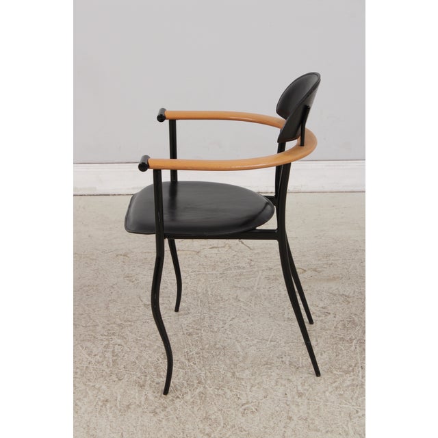 1980s Arrbem Set of 4 Stiletto Arm Dining Chairs For Sale - Image 5 of 17