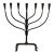Mid-Century French Brutalist Hand-Forged Iron Seven-Light Candelabrum For Sale