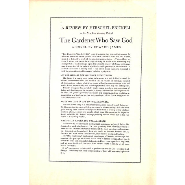 Paper "The Bones of My Hand" 1938 James, Edward For Sale - Image 7 of 8