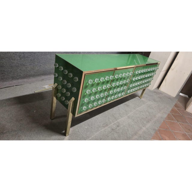 Italian Sculptural Sideboard with 120 Murano Glass and Brass Spheres from Justfurnituress SRL For Sale - Image 18 of 18