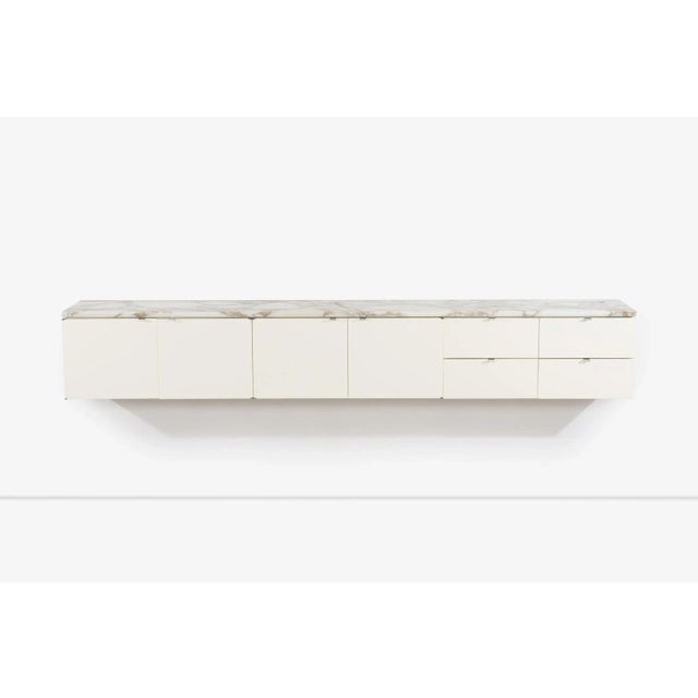 White Florence Knoll Custom Wall-Mounted Cabinet by Knoll Associates For Sale - Image 8 of 13