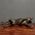 Early 20th Century Early 20th Century Gilt Bronze Dog Figure – 7.9" Standing Hound Sculpture With Red Pigment For Sale - Image 5 of 9