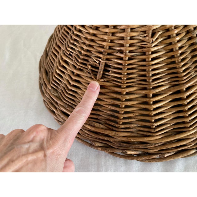 Brown Mid-Century Wicker Plant Stand For Sale - Image 8 of 8