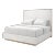 Cream Upholstered King Bed For Sale