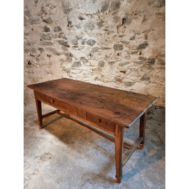 Antique 19th Century Rustic French Oak Farmhouse Table For Sale - Image 15 of 18