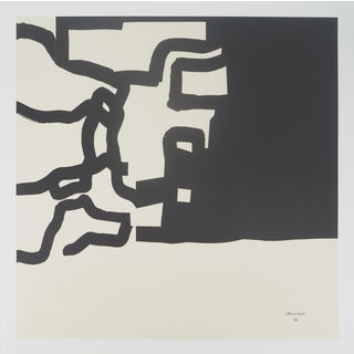Eduardo Chillida, Abstraction en noir et blanc, Lithograph For Sale