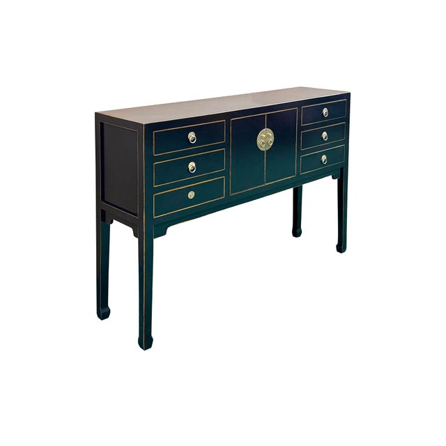 Elevate your home's aesthetic with this Ming-style altar sideboard, a masterpiece of Chinoiserie design that seamlessly...