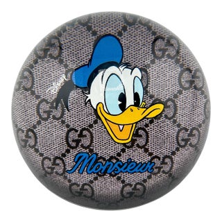 Gucci X Disney Donald Duck Monsieur Glass Paperweight For Sale