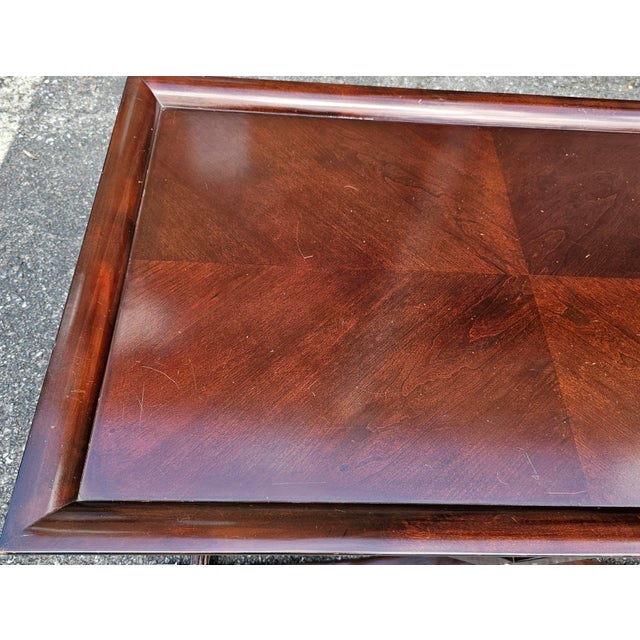 Coffee Contemporary English Antique Style Stained Fruit Tray Top Coffee Table For Sale - Image 8 of 10