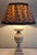 Vintage Italian Table Lamp with White-Veined Alabaster Base and Handmade Fabric Shade by Lamplove, 1970s For Sale - Image 10 of 10