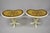 Vintage Hollywood Regency Gold Leaf Glass Kidney Bean Shaped Side Tables - Pair For Sale - Image 11 of 15