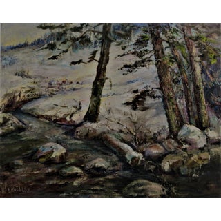 Irina Belotelkin Roublon, Landscape with River II, Circa 1970 For Sale