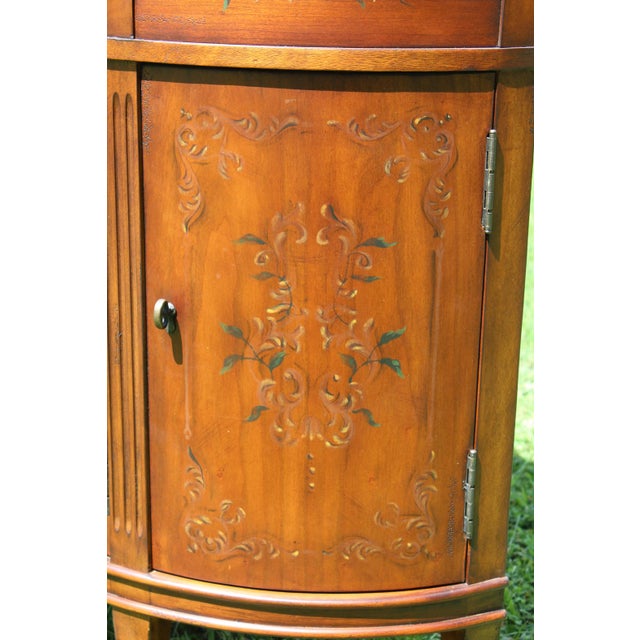 Ethan Allen Paint Decorated Demilune Commode For Sale - Image 6 of 18