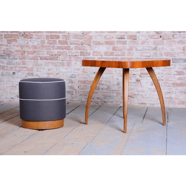 Textile Art Deco Stool in Oak,, Czech, 1920s For Sale - Image 7 of 16