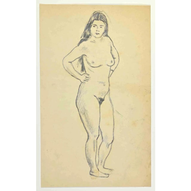 Nude is a Pencil Drawing realized by Mino Maccari (1924-1989) in 1928. Good condition. Mino Maccari (Siena, 1924-Rome,...