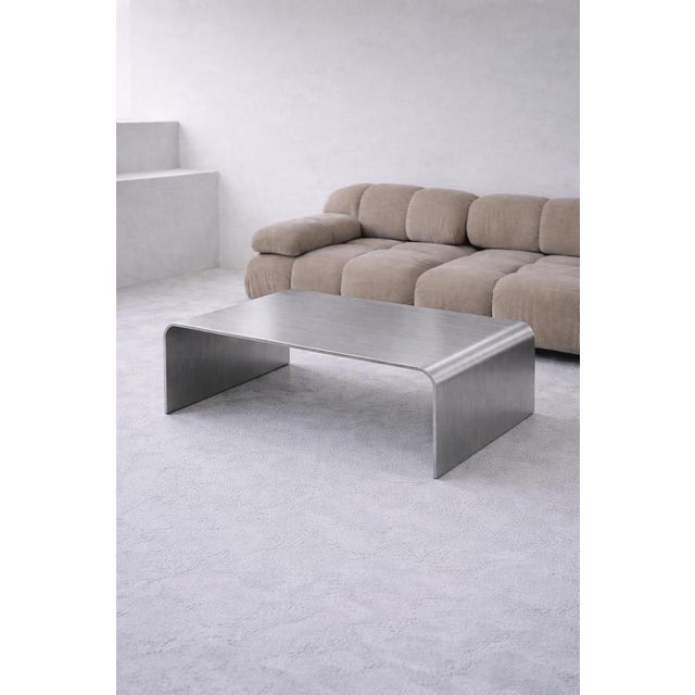 Flow Sculptural Waterfall Coffee Table in Aluminum by Veliento For Sale - Image 4 of 7