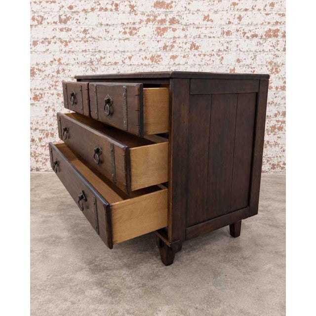 1970s Circa 1970s Asian Modern / Tansu-Inspired Campaign Chest / MCM For Sale - Image 5 of 8