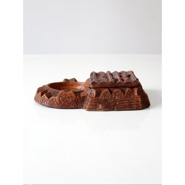 Vintage 1950s Multi Products Faux Bois Dresser Box and Ashtray For Sale - Image 11 of 15