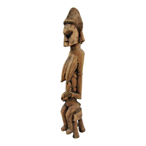 Antique African Hand-Carved Wooden Dogon Maternity Sculpture From Mali