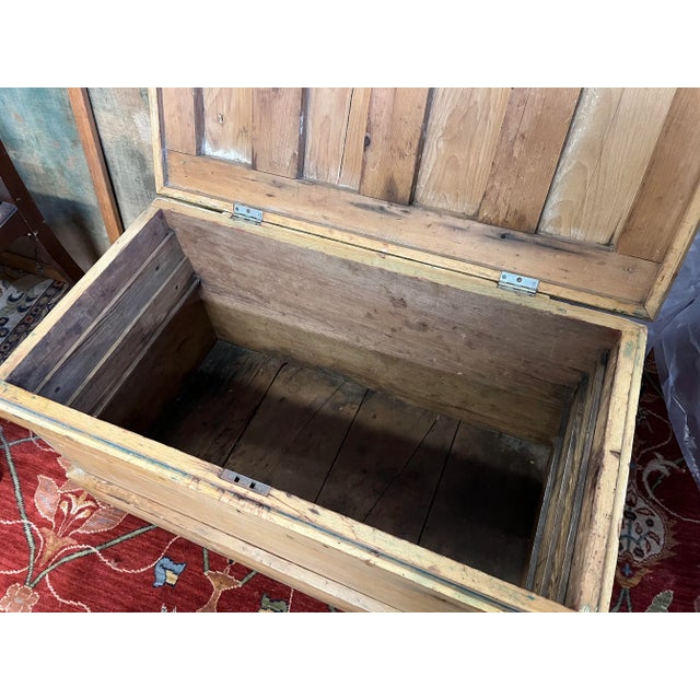 Tan Mid 19th Century Antique English Pine Tool Chest For Sale - Image 8 of 10