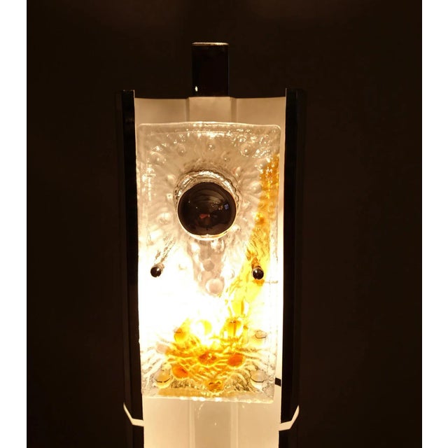 Vintage Glass & Chrome Floor Lamp from Mazzega For Sale - Image 7 of 10