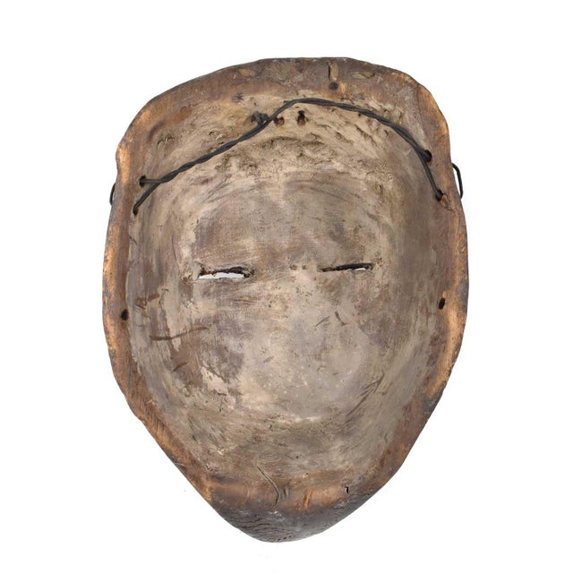 African Early 20th Century Teke Painted Wood Mask For Sale - Image 3 of 5