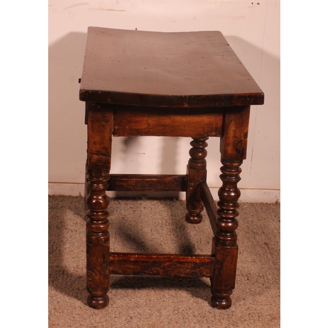 Wood Antique Spanish Walnut Table, 1600s For Sale - Image 7 of 11