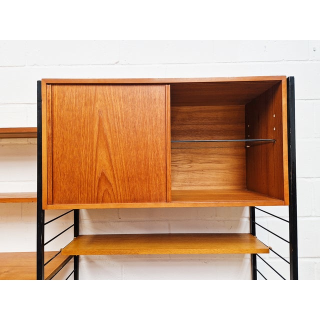 Wood Vintage Danish Three Bay Sideboard by Robert Heal for Heals Staples Ladderax, 1960s For Sale - Image 7 of 13
