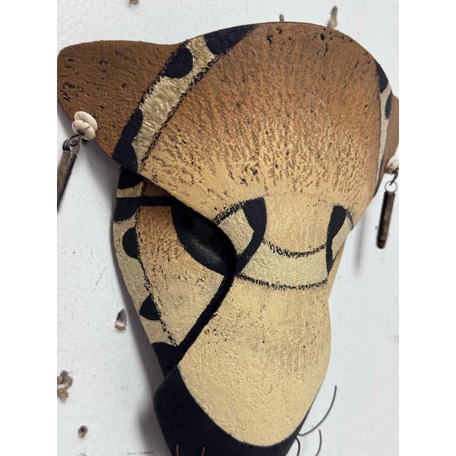Sculpture Materials Hilary Handcrafted Clay Animal Wall Mask For Sale - Image 7 of 12