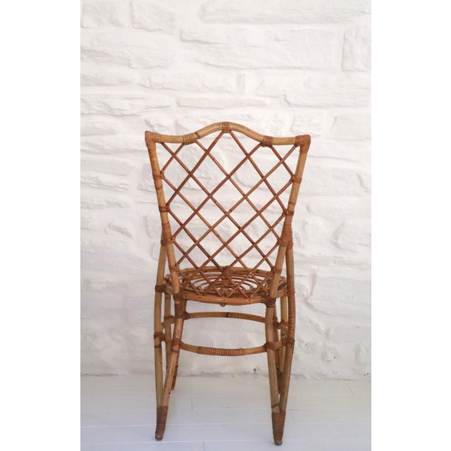 Vintage Desk and Chair in Wicker by Louis Sognot, 1950s, Set of 2 For Sale - Image 13 of 15