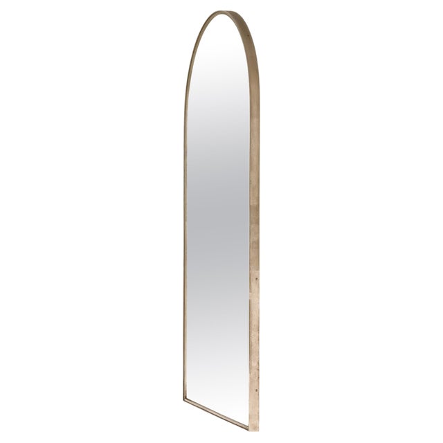 Large Mirror in Nickel-Plated Steel, 1950s For Sale