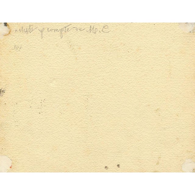An original early 19th-century watercolour painting, Possibly Amédée Bourgeois, Rural House in France.This delicate...