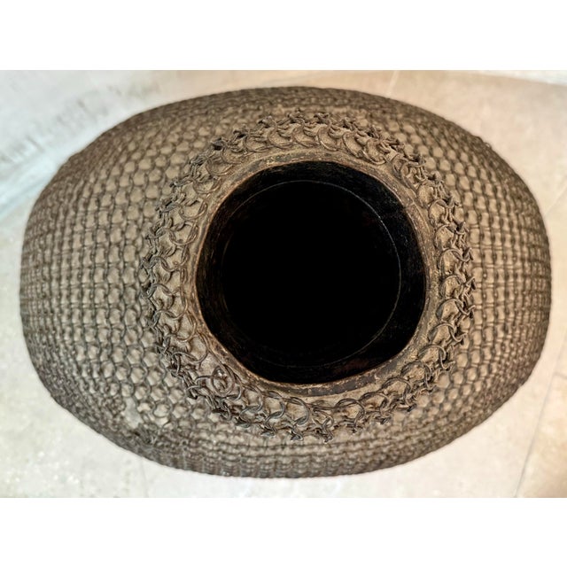 Vintage Indian ‘Rajasthani Style’ Metal Water Jug, Vessel Encased in Chain-Mail, Wire Mesh Exterior For Sale In San Antonio - Image 6 of 12