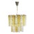 Murano Venini Amber and Clear Tronchi Chandelier For Sale
