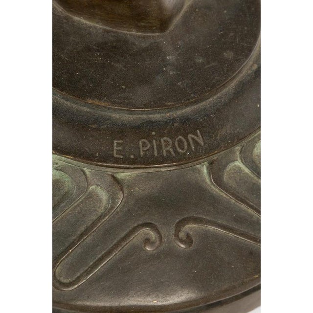 Metal E. Piron, The Piper, 1900, Bronze For Sale - Image 7 of 9
