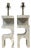 1980s Italian Sculptural Gray Marble Architectural Table Lamps - a Pair For Sale