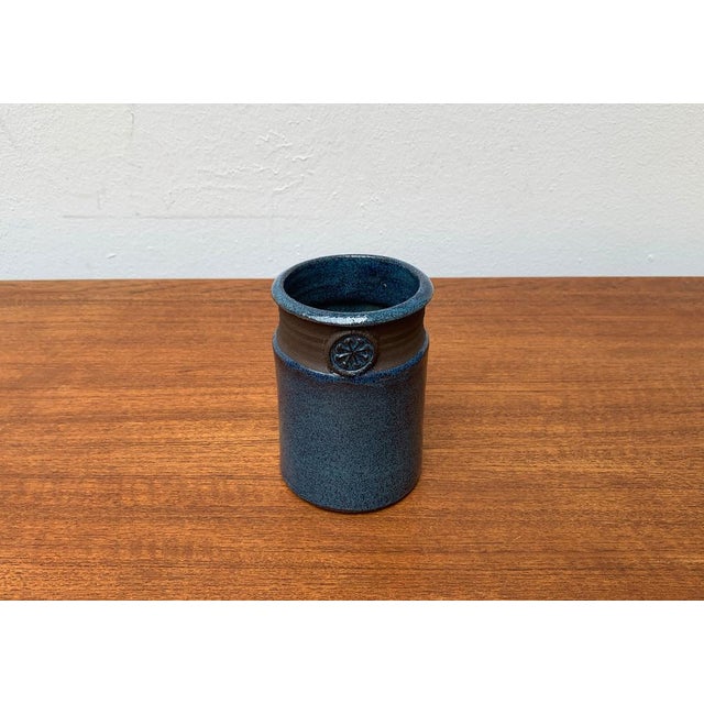 Mid-Century Scandinavian Studio Pottery Vase with Seal Ornament, 1960s For Sale - Image 5 of 18