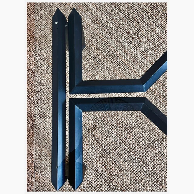 Vintage Coffee Table in Metal with Glass Top, 1980s For Sale - Image 6 of 12