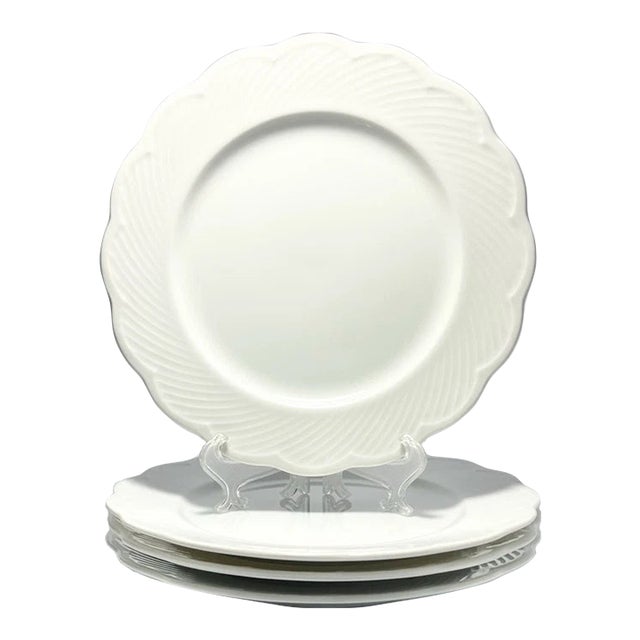Dansk “Blanc” Set of 4 Porcelain Salad Plates For Sale